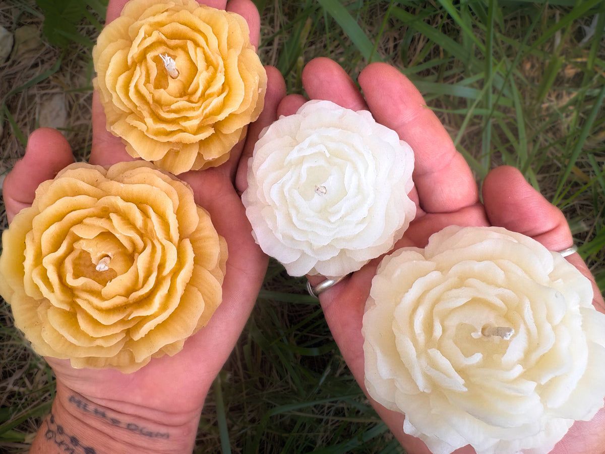 Flower Beeswax Candle